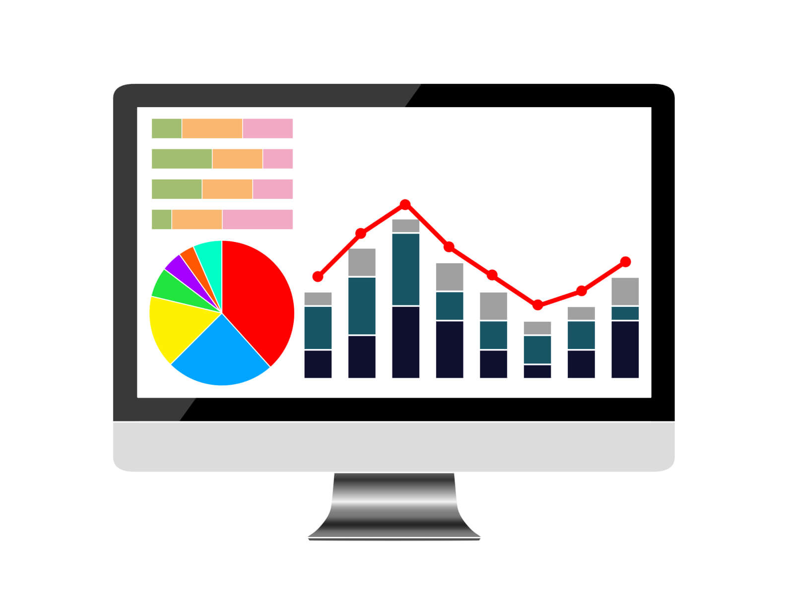 リサーチをしているパソコンの様子