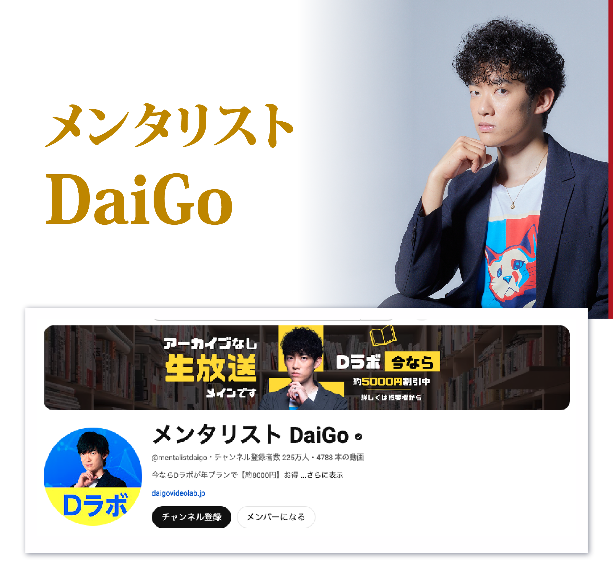 メンタリスト DaiGo氏